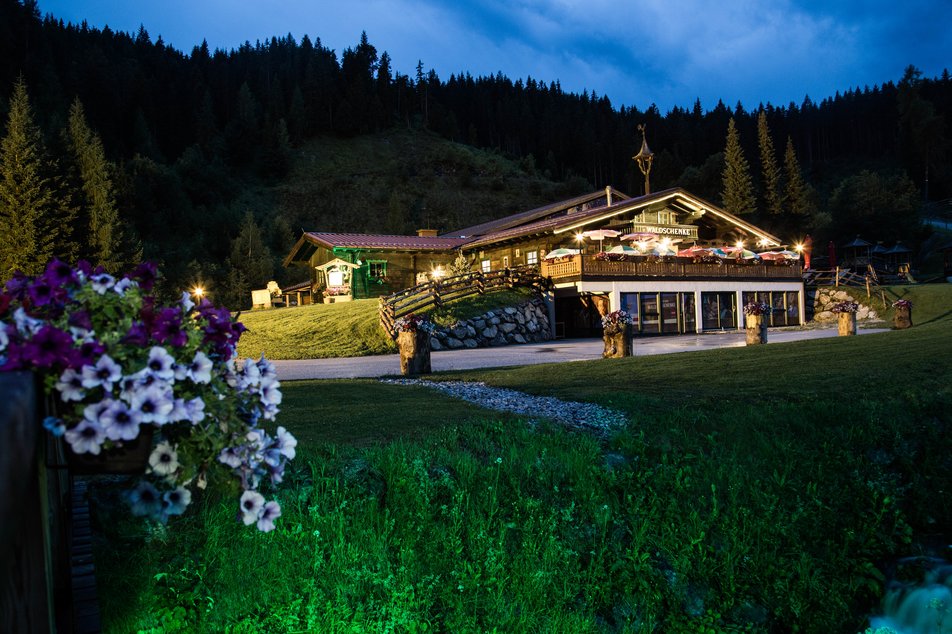 Abendstimmung mit der Ramsauer Waldschenke. | © Ramsauer Waldschenke
