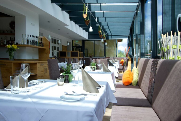 Der Wintergarten des Restaurant Zirngast in Schladming